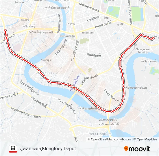 205 เดิม Bus Line Map
