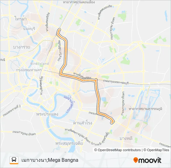 206 เดิม Bus Line Map