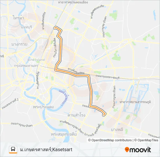 206 เดิม Bus Line Map