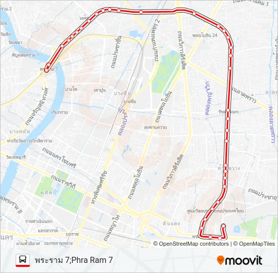 179 เดิม รถบัส แผนที่สายรถ