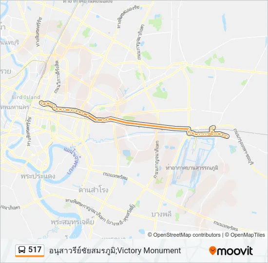 517 Bus Line Map