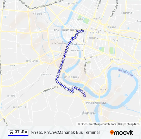 37 เดิม Bus Line Map