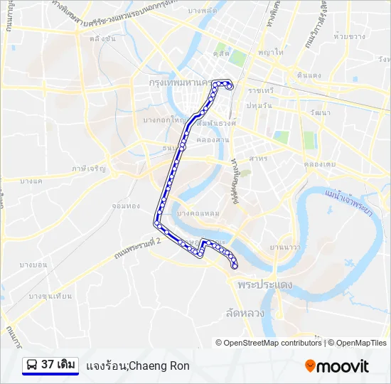 37 เดิม Bus Line Map