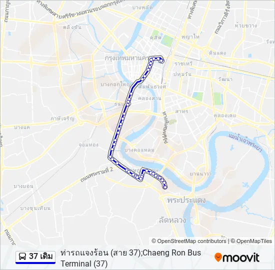37 เดิม Bus Line Map