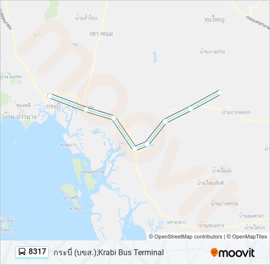 8317 รถบัส แผนที่สายรถ
