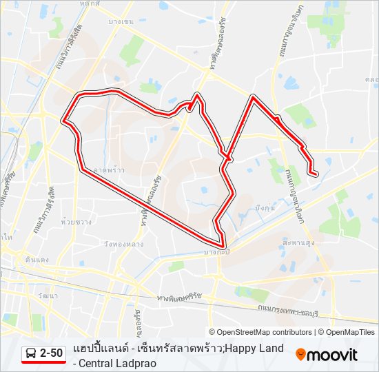 2-50 รถบัส แผนที่สายรถ