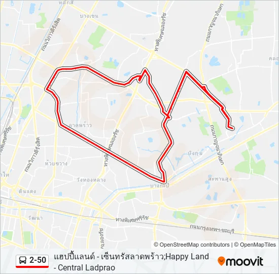 2-50 Bus Line Map