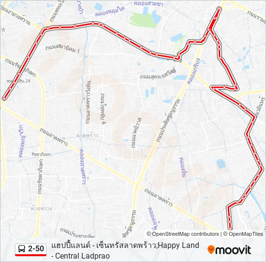 2-50 Bus Line Map