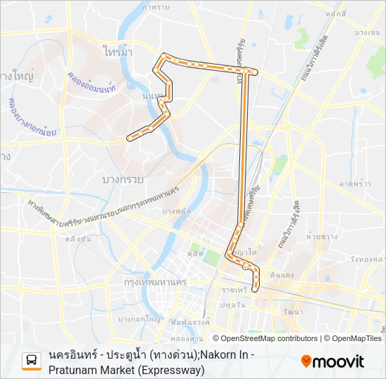 2-10E (63 ทางด่วน) Bus Line Map