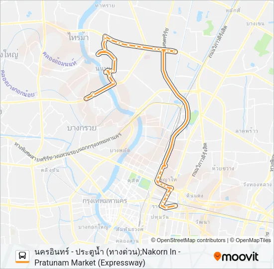 2-10E (63 ทางด่วน) Bus Line Map