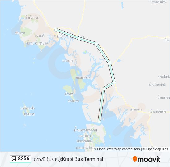 8256 รถบัส แผนที่สายรถ