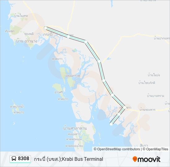 8308 รถบัส แผนที่สายรถ