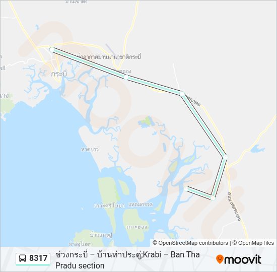 8317 รถบัส แผนที่สายรถ