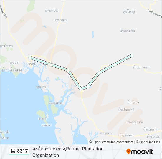 8317 รถบัส แผนที่สายรถ