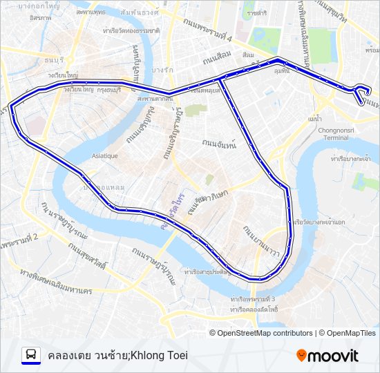 3-51 (205) รถบัส แผนที่สายรถ