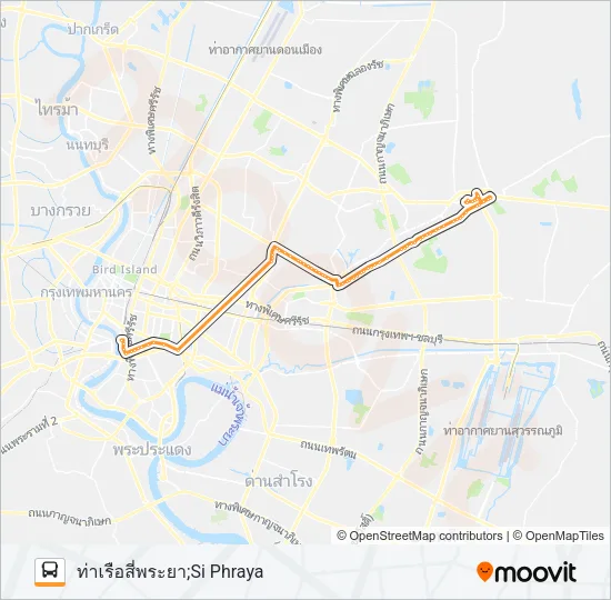 1-55E (514 ทางด่วน) Bus Line Map