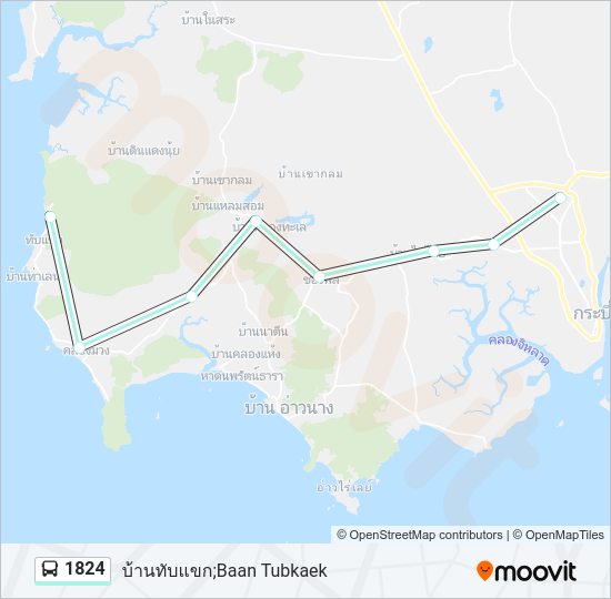 1824 รถบัส แผนที่สายรถ