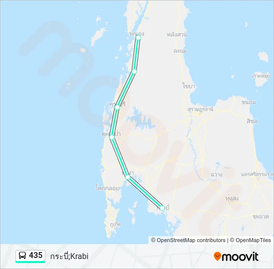 435 Bus Line Map