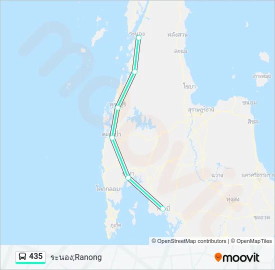 435 Bus Line Map