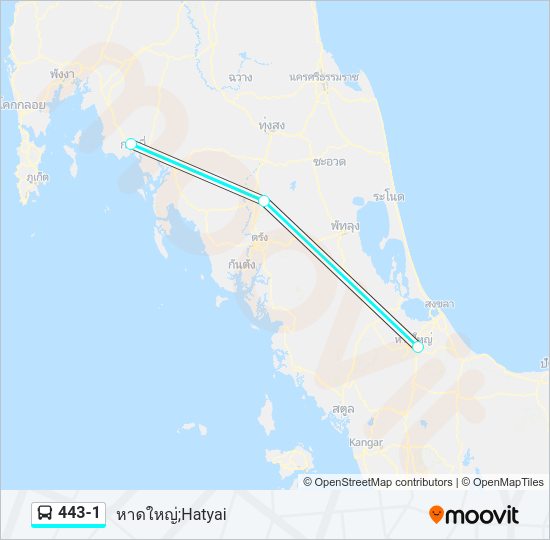 443-1 รถบัส แผนที่สายรถ