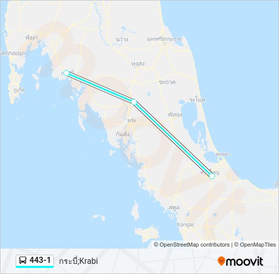 443-1 รถบัส แผนที่สายรถ