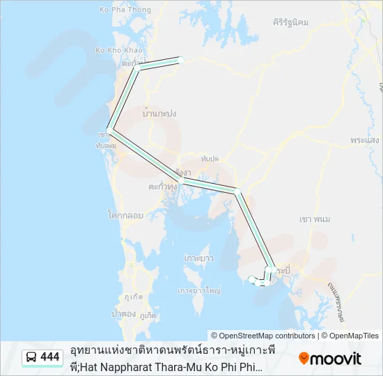 444 Bus Line Map