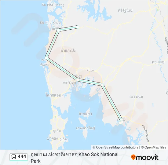 444 Bus Line Map