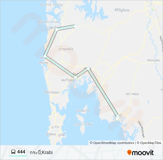 444 Bus Line Map