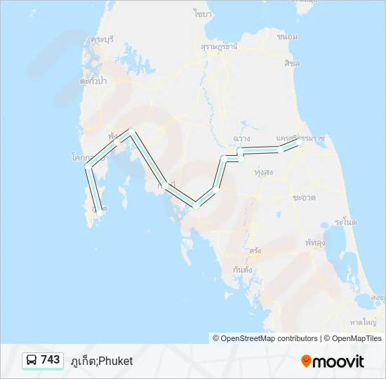 743 Bus Line Map