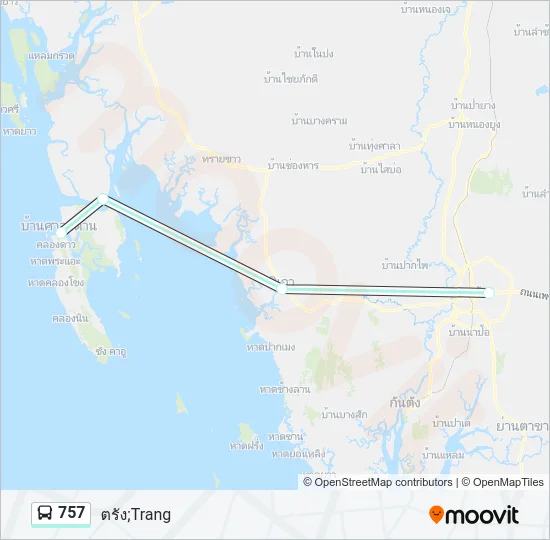 757 Bus Line Map