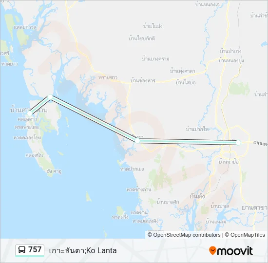 757 Bus Line Map