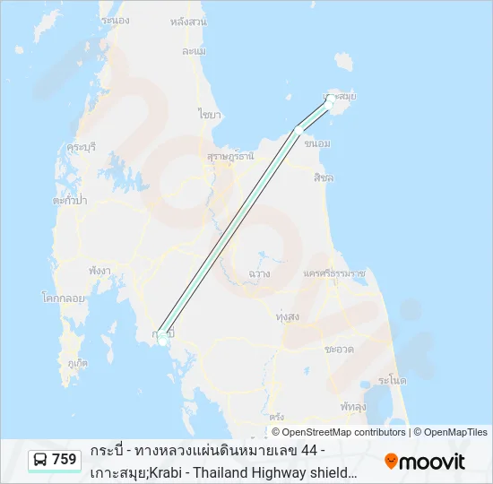 759 Bus Line Map