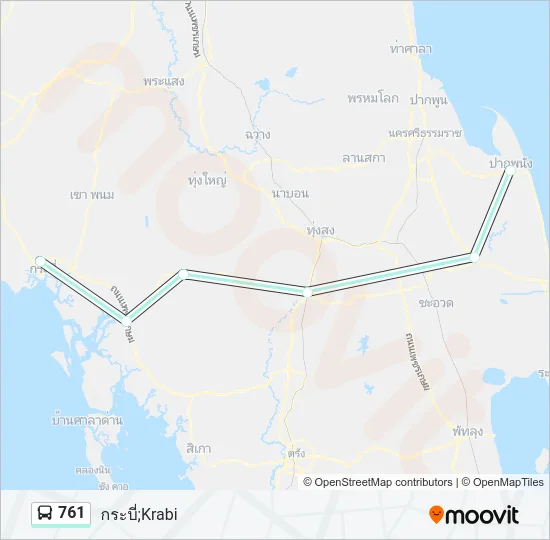 761 Bus Line Map