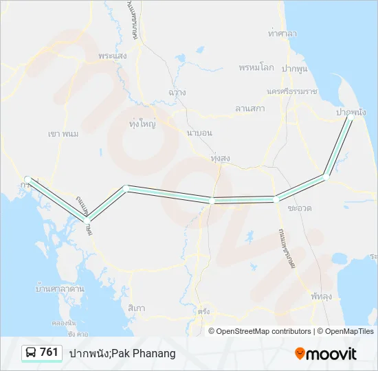 761 Bus Line Map