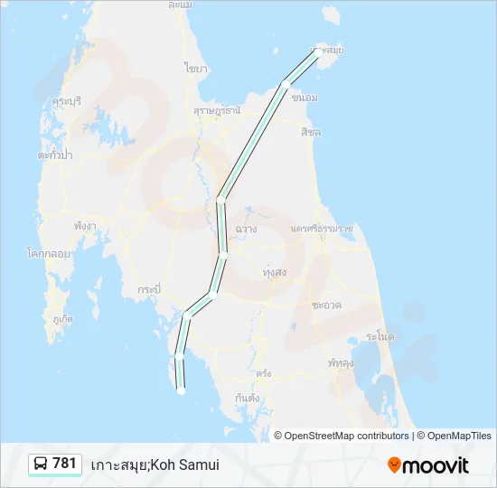 781 Bus Line Map