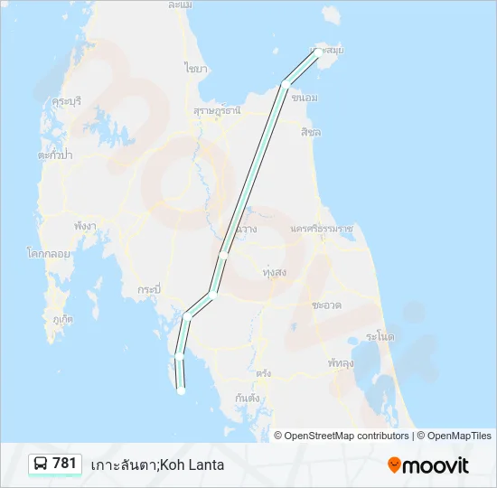 781 Bus Line Map