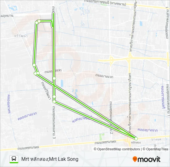 สายทวีวัฒนา Bus Line Map