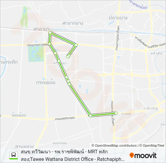 สายทวีวัฒนา Bus Line Map