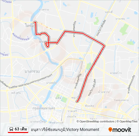 63 เดิม Bus Line Map