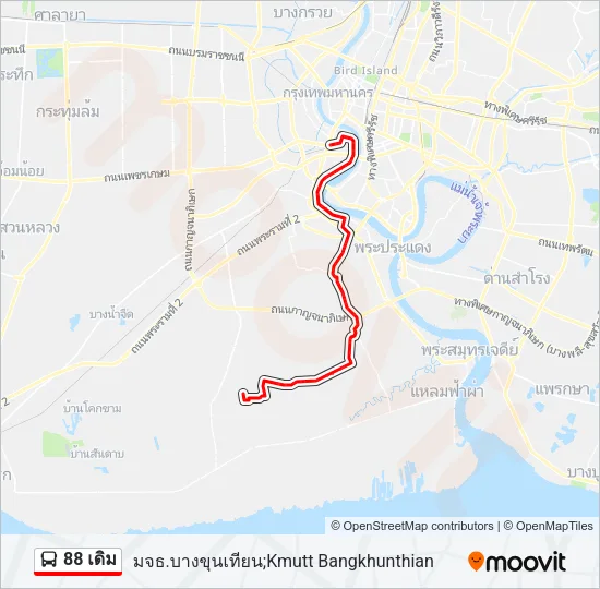 88 เดิม Bus Line Map
