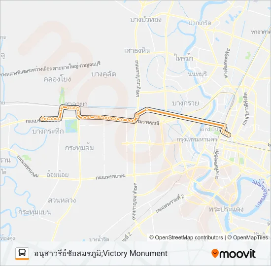 515 ทางด่วน Bus Line Map
