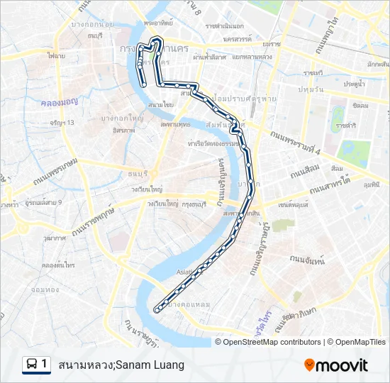1 Bus Line Map