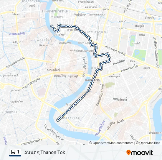 1 Bus Line Map