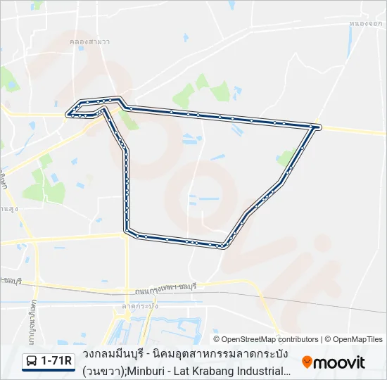 1-71R Bus Line Map
