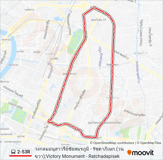 2-53R Bus Line Map