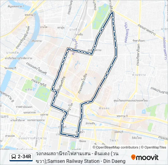 2-34R Bus Line Map