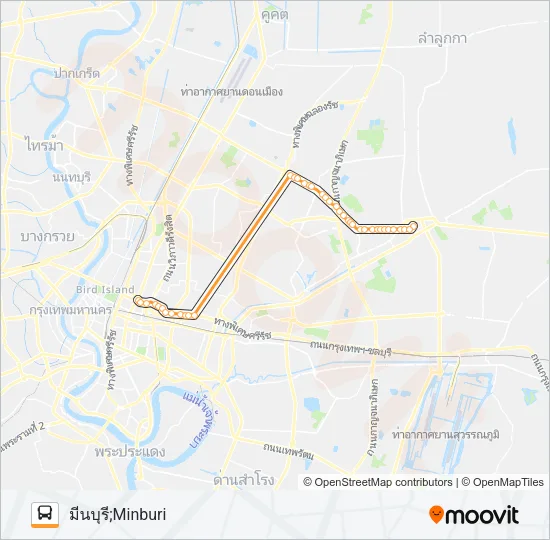 1-35E (26 ทางด่วน) Bus Line Map