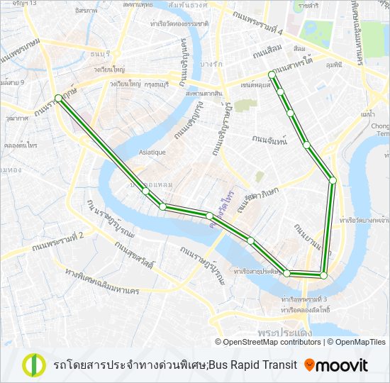 BRT รถบัส แผนที่สายรถ