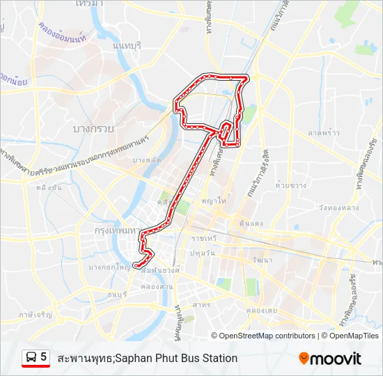 5 Bus Line Map