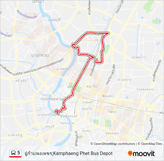 5 Bus Line Map